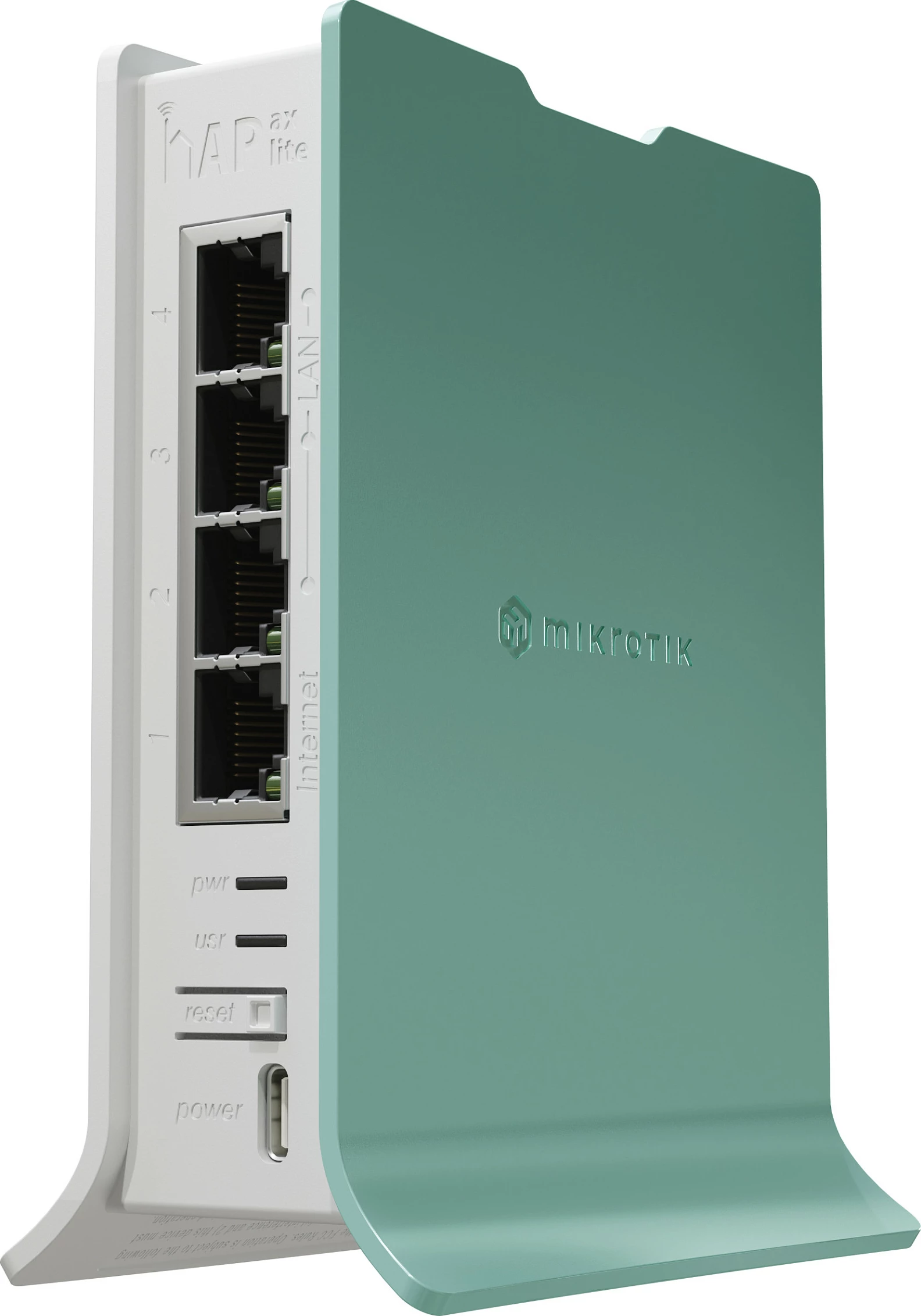 Router MikroTik hAP ax lite, Wi-Fi 6, Single-band (2.4 GHz), Ethernet LAN, Gjelbër, Bardhë