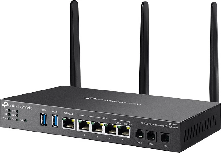 Ruter TP-Link Omada DR3220v-4G, Dual Band, ADSL2+, 4x Gigabit LAN, 3x antena, i zi