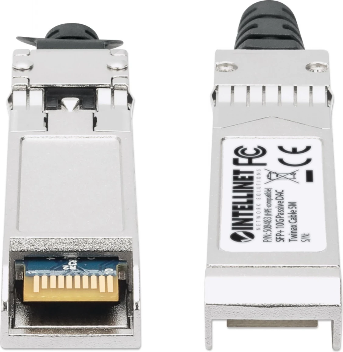 Kabllo Intellinet 508483 Twinax SFP+ 10G DAC, e zezë, 5m