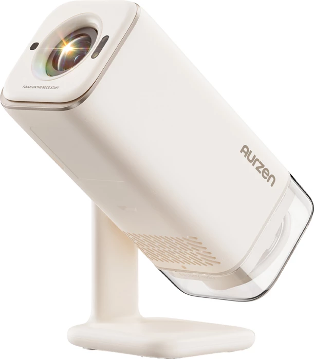 Projektor Aurzen Boom Air Full HD 1080p, Google TV, 300 ANSI lm, LED, Wi‑Fi 2.4/5G, Bluetooth, USB‑C PD, i bardhë