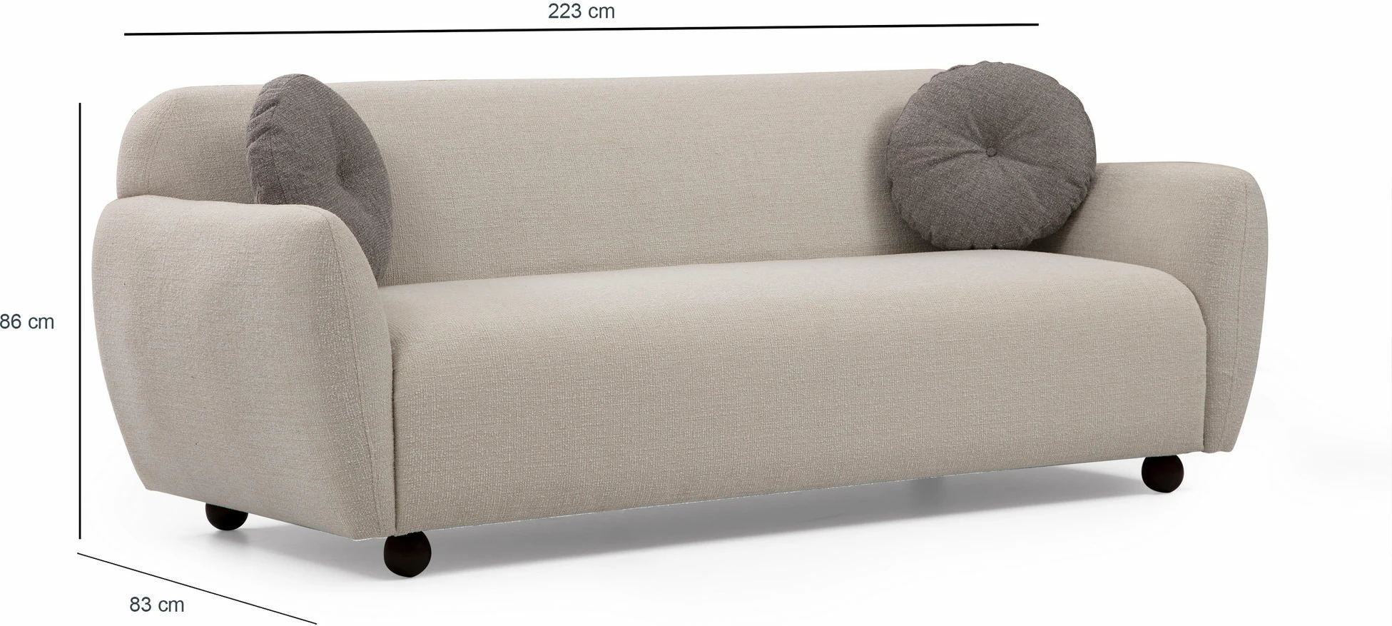 Divan treshe Atelier del Sofa, Eddy, krem