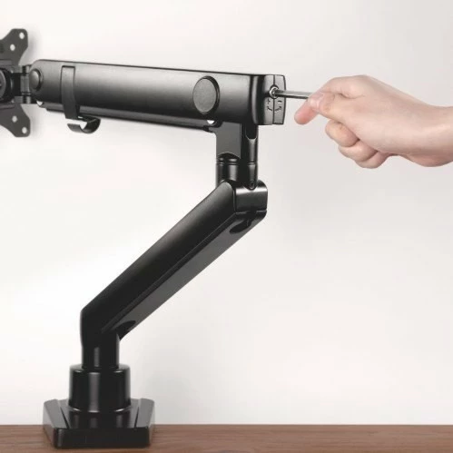 Mbajtëse tavoline për dy monitorë Maclean MC-812, Çelik, E zezë