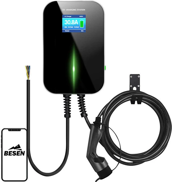 Karikues muri për vetura elektrike Besen BS20, 11kW, me APP, i zi