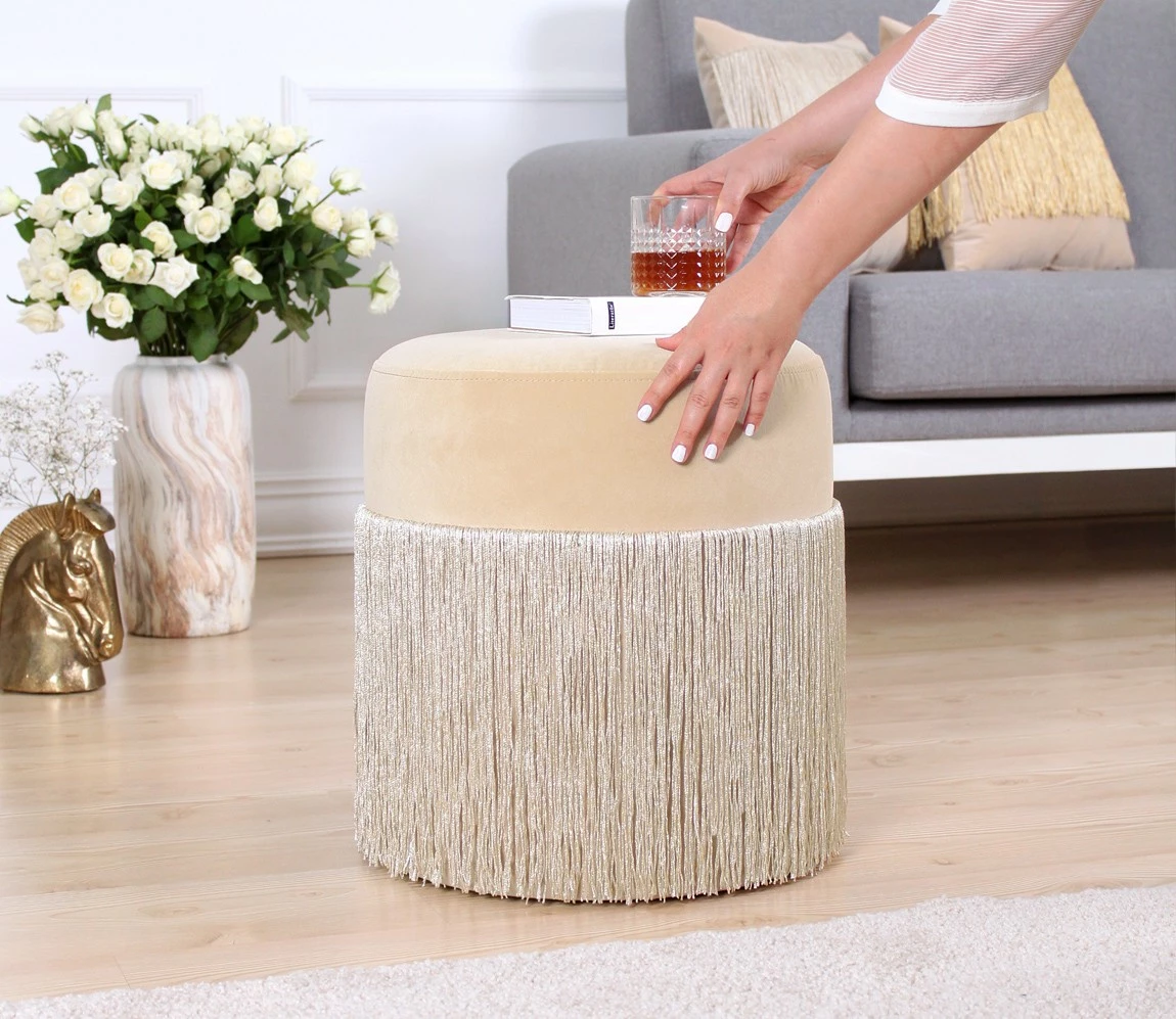 Puf Atelier del Sofa, ngjyrë krem, Merkur