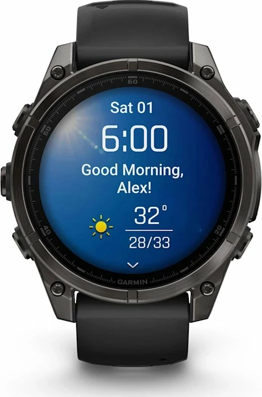 Smartwatch Garmin Fenix 8 AMOLED (010-02904-21) 1.4\" GPS NFC 10 ATM, e zezë