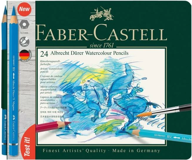 Lapsa akuarel Faber-Castell Albrecht Dürer FC-117524 (117524), 24 copë, e verdhë/bardhë
