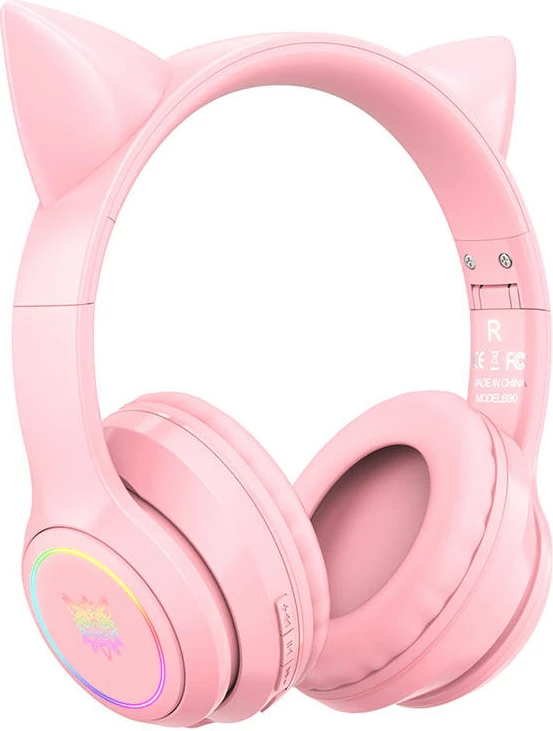 Kufje gaming ONIKUMA B90 me mikrofon, Bluetooth 5.0, RGB, Rozë