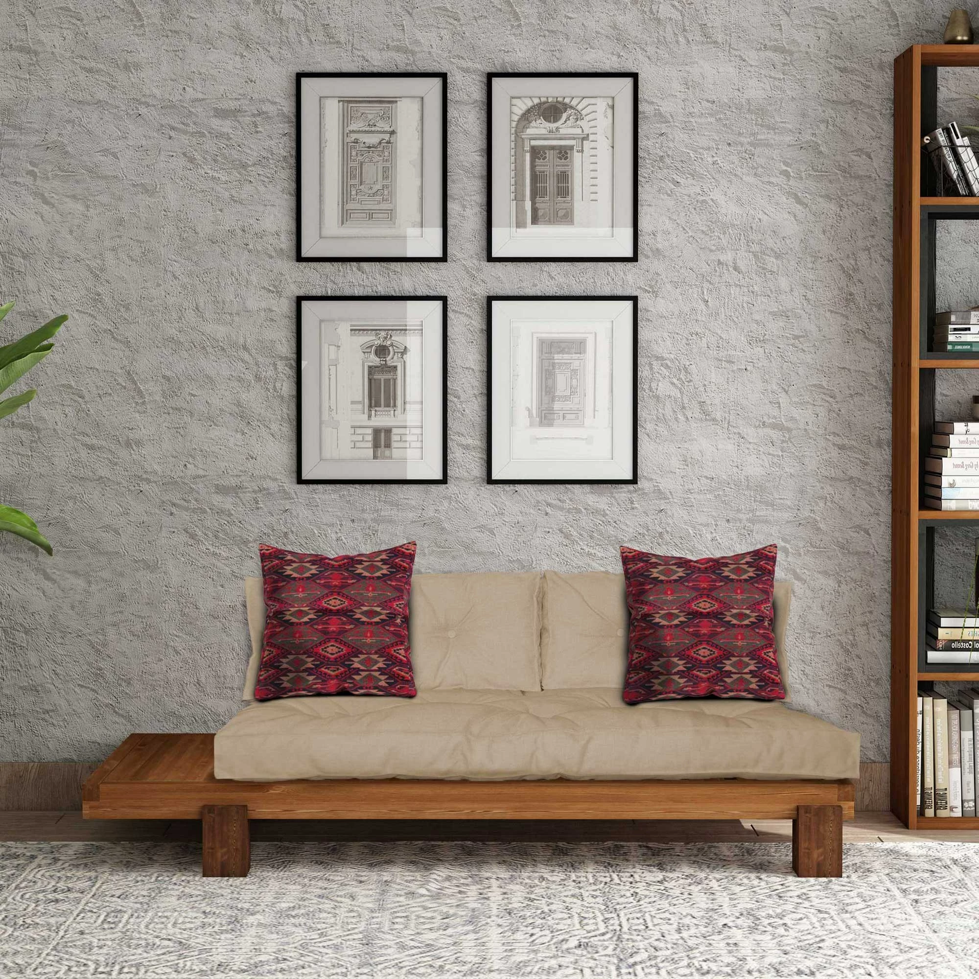 Lounger Atelier del Sofa, ngjyrë teak dhe camel, CPT8311-200