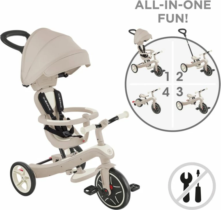 Tricikll 4n1 për fëmijë Globber Explorer Trike Ecologic