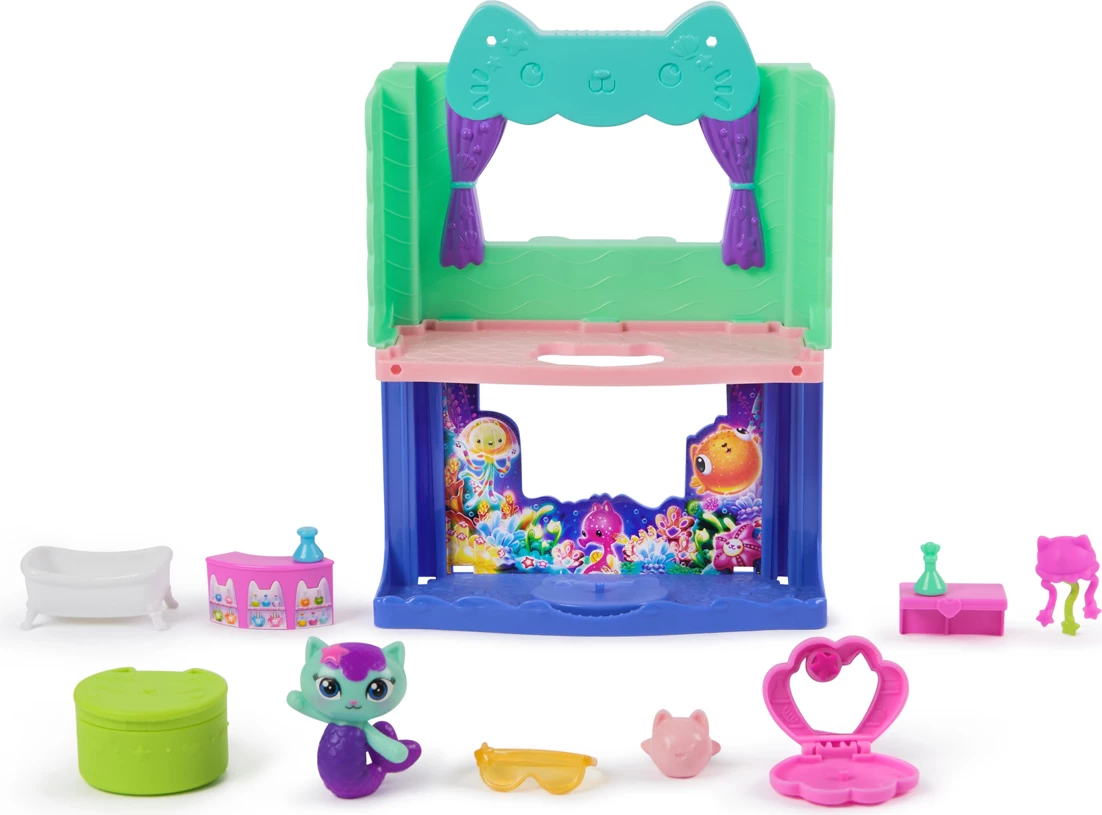 Gabby's Dollhouse - Seti i Lojërave Banjo Spa-wesome i MerCat