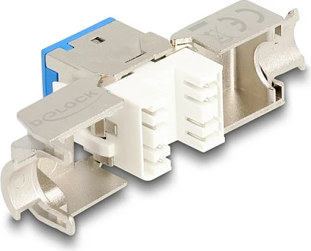Modul Keystone DeLOCK RJ45 Cat.6A, LSA, pa vegla, set 10 copë, blu