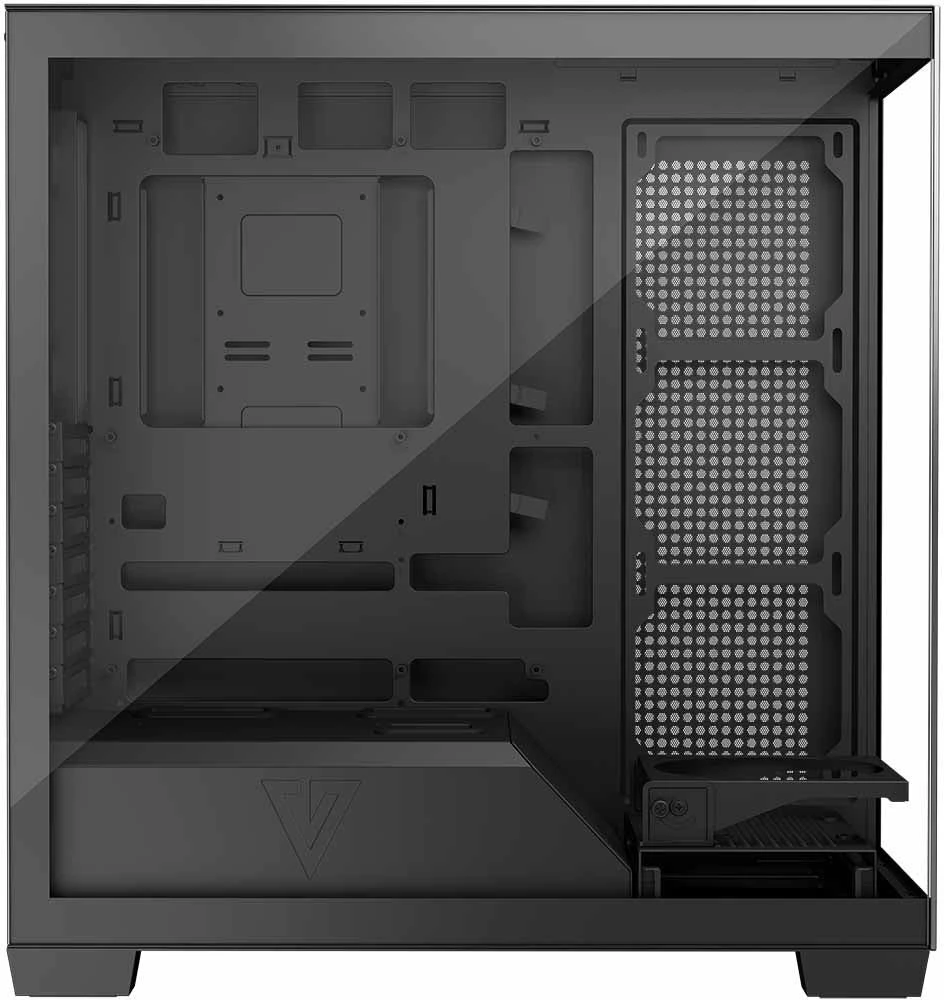 Kasë Modecom Volcano Stellar NF (AT-STELLAR-NF-0000-10) Midi Tower ATX/mATX, USB-C, tempered glass, pa ventilatorë, e zezë