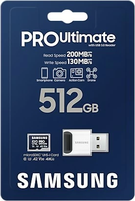 Kartelë MicroSDXC Samsung MB-MY512SB/WW, 512 GB, UHS-I, Blu