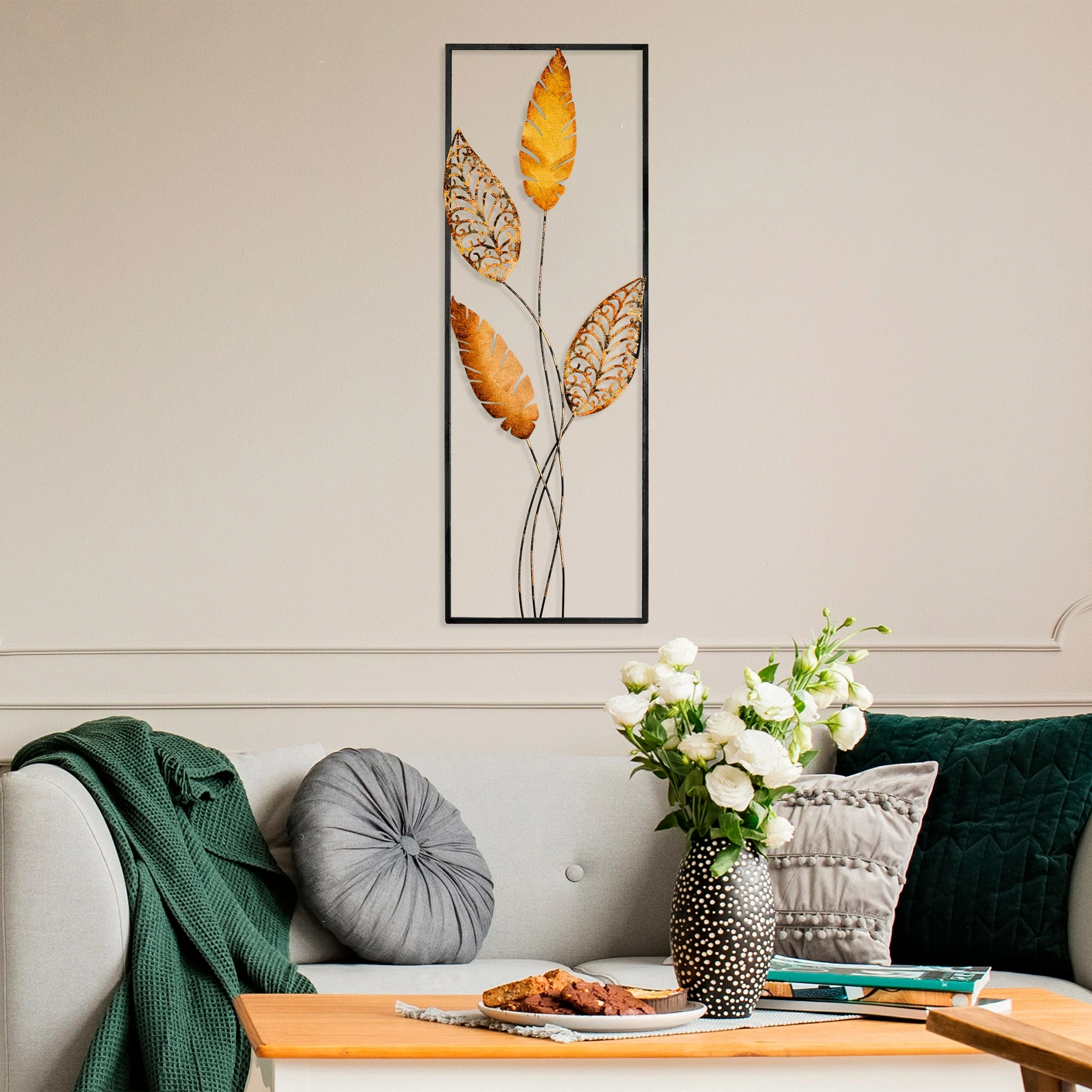 Aksesor dekorativ metalik për mur, Wallity, Timeyi 2, shumëngjyrësh, 32x90cm