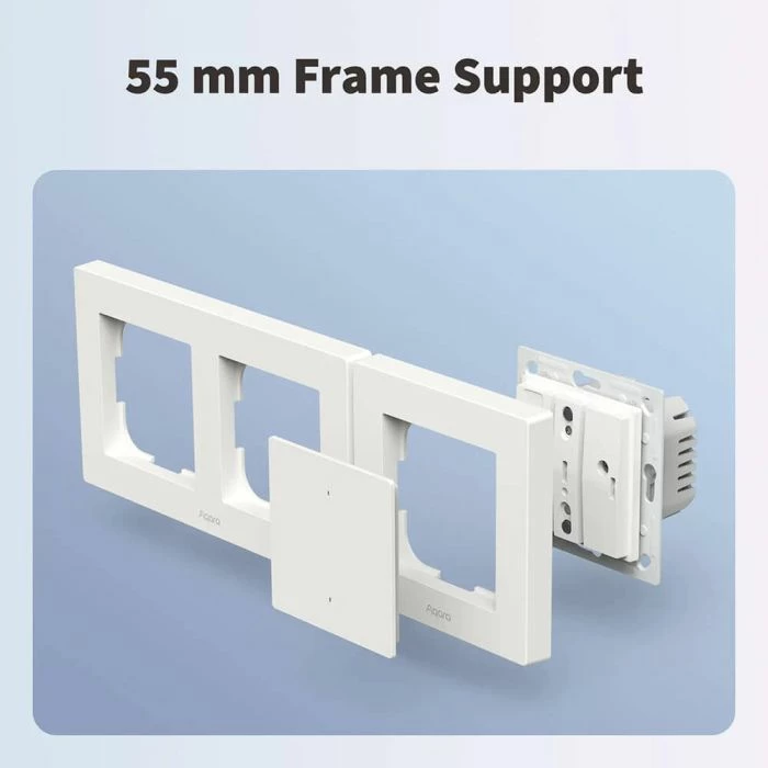 Ndërprerës i mençur i dritës Aqara Light Switch H2 WS-K08D, 4 butona, 2 kanale, Matter/Thread + Zigbee, i bardhë