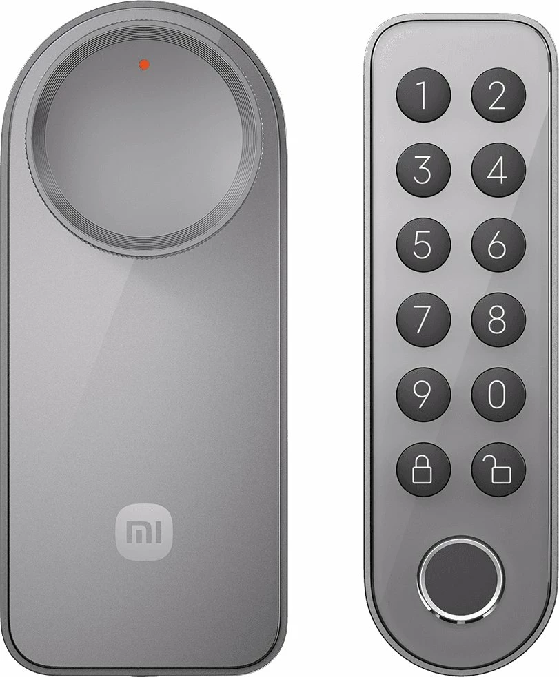 Bravë e mençur për derë Xiaomi Self-Install Smart Lock, tastierë PIN, shenjë gishti, Bluetooth/Wi‑Fi, bateri 2450mAh, gri