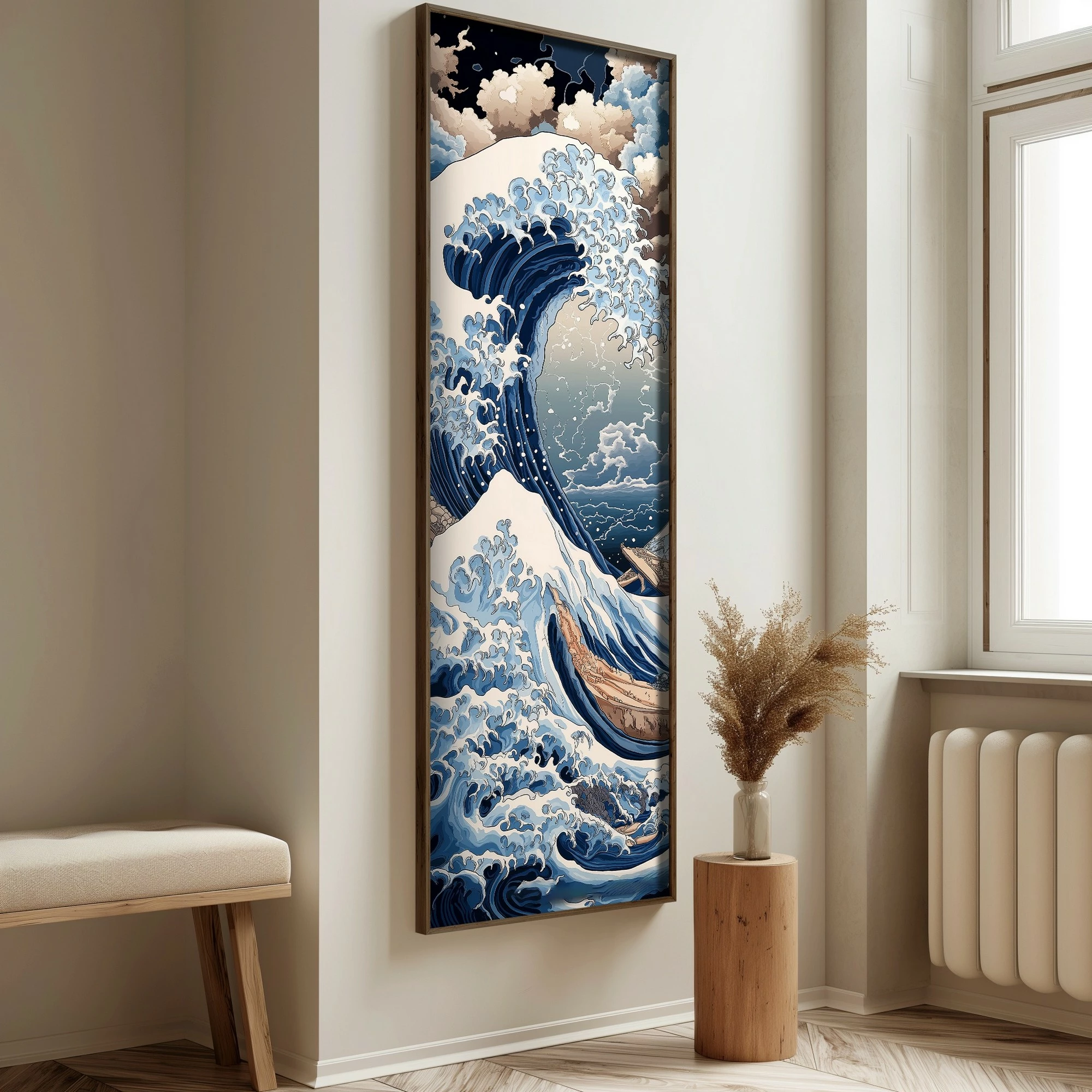 Pikturë dekorative me kornizë, MDF, Wallity, EMR097, shumëngjyrëshe, 40x120x3.5cm