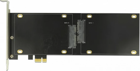 Kartelë zgjerimi PCIe DeLOCK 90348, 2x SATA 6 Gbit/s, PCIe 2.0, e brendshme, e zezë