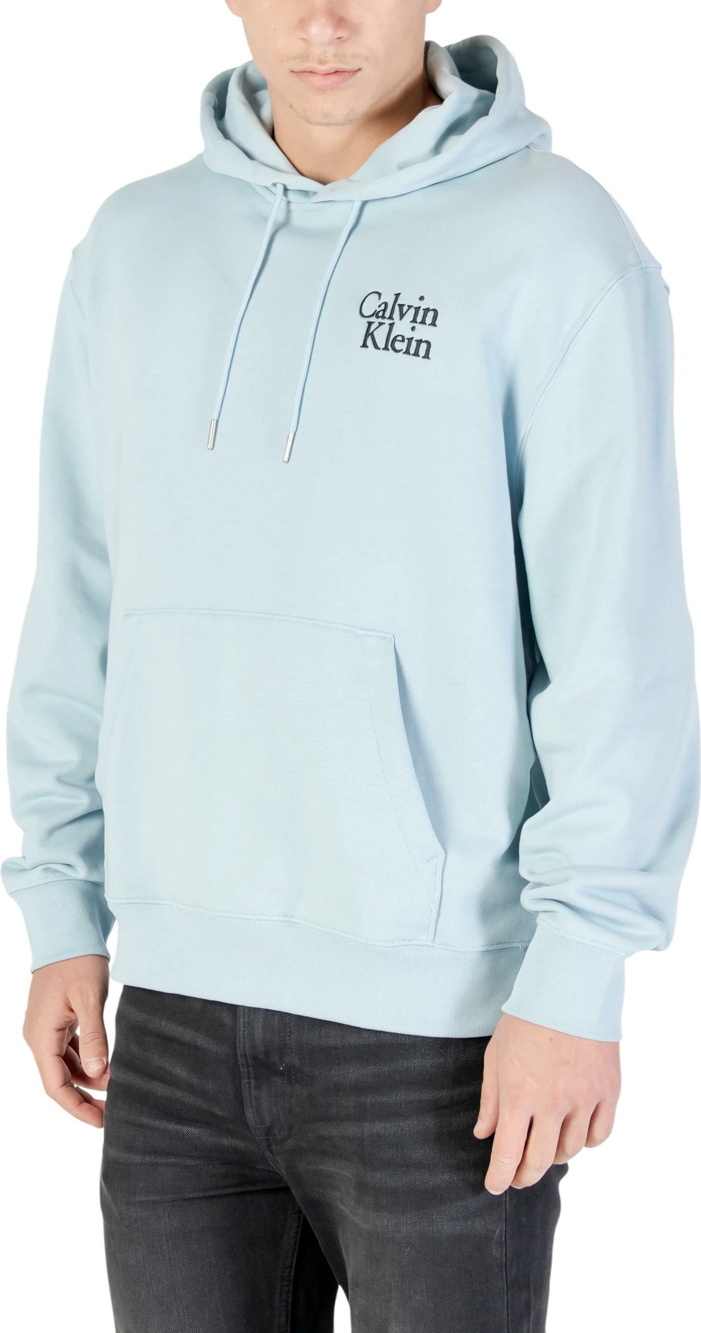 Duks me kapuç për meshkuj Calvin Klein Jeans LS EU 350TERRY CALVI LV04RC295G, blu e zbehtë [Madhësia: XXL]
