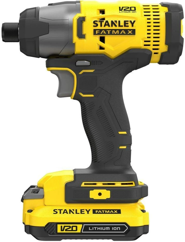 Set veglash STANLEY SFMCK465D2S-QW, stërvitëse/vidhosëse dhe çelës goditës, 2x bateri 2Ah, e verdhë