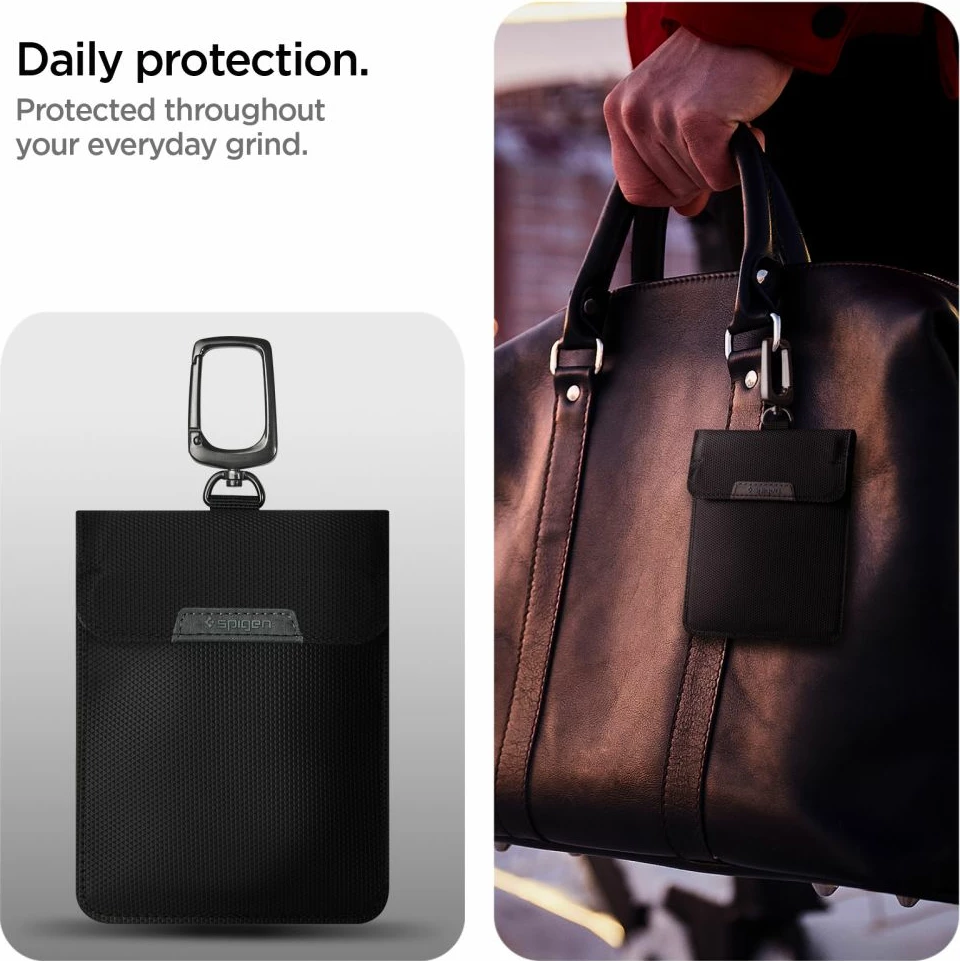 Mbështjellës anti-vjedhje Spigen, 19919-0, për çelësa Keyless RFID, i zi