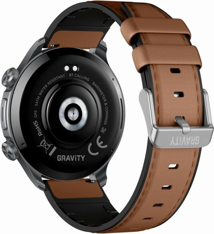 Smartwatch Gravity GT35-1, dy rripa, e zezë