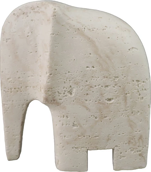 Dekor elefant, polirezine, bezhë, 16.5x9x18cm