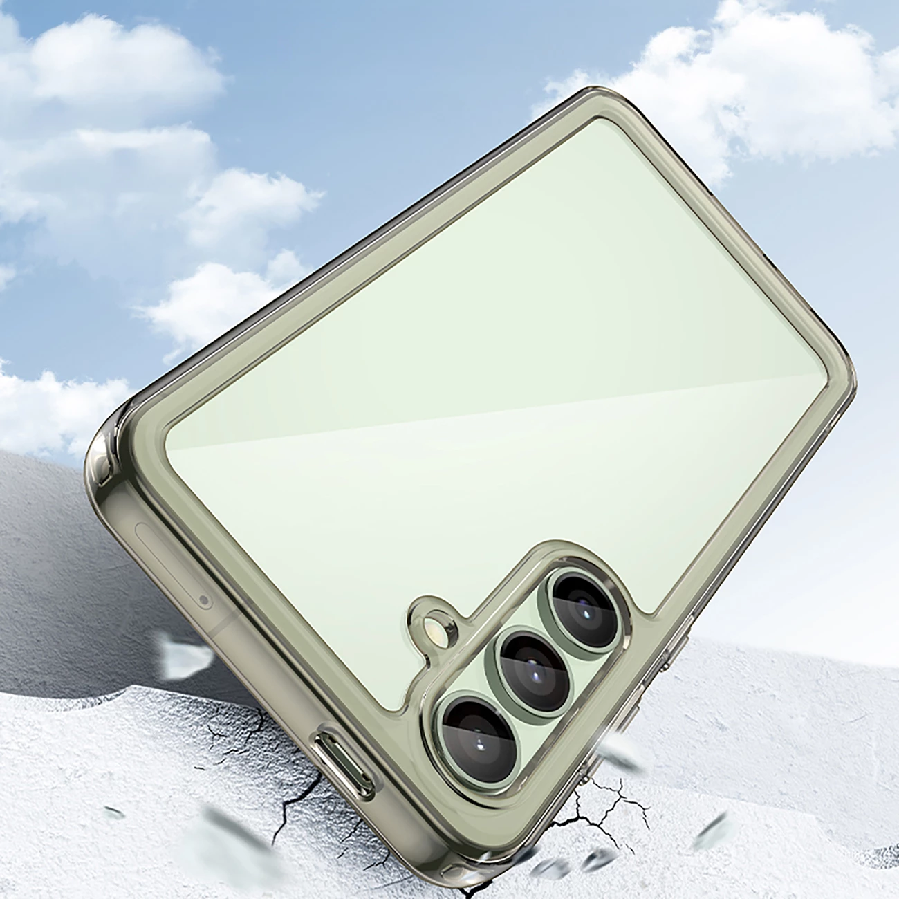 Mbështjellës Hurtel Outer Space Case për Samsung Galaxy S24 FE, Transparent/Black