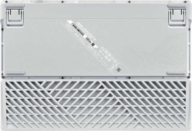 Tastierë Asus ROG Azoth X, mekanike, RGB, wireless/wired, 75%, bardhë-zi