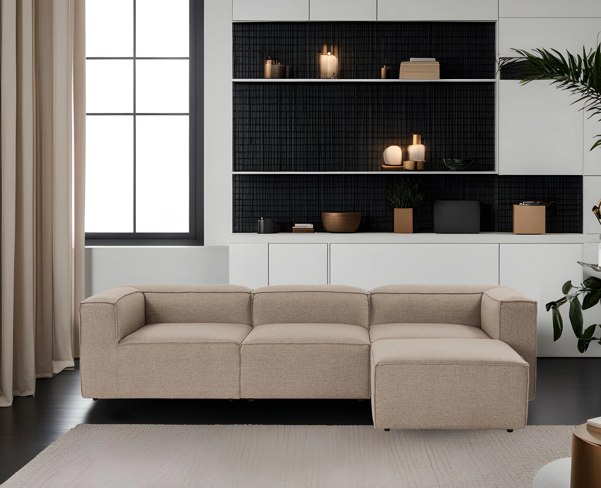 Kënd divan Atelier del Sofa, Fora, ngjyrë kafe