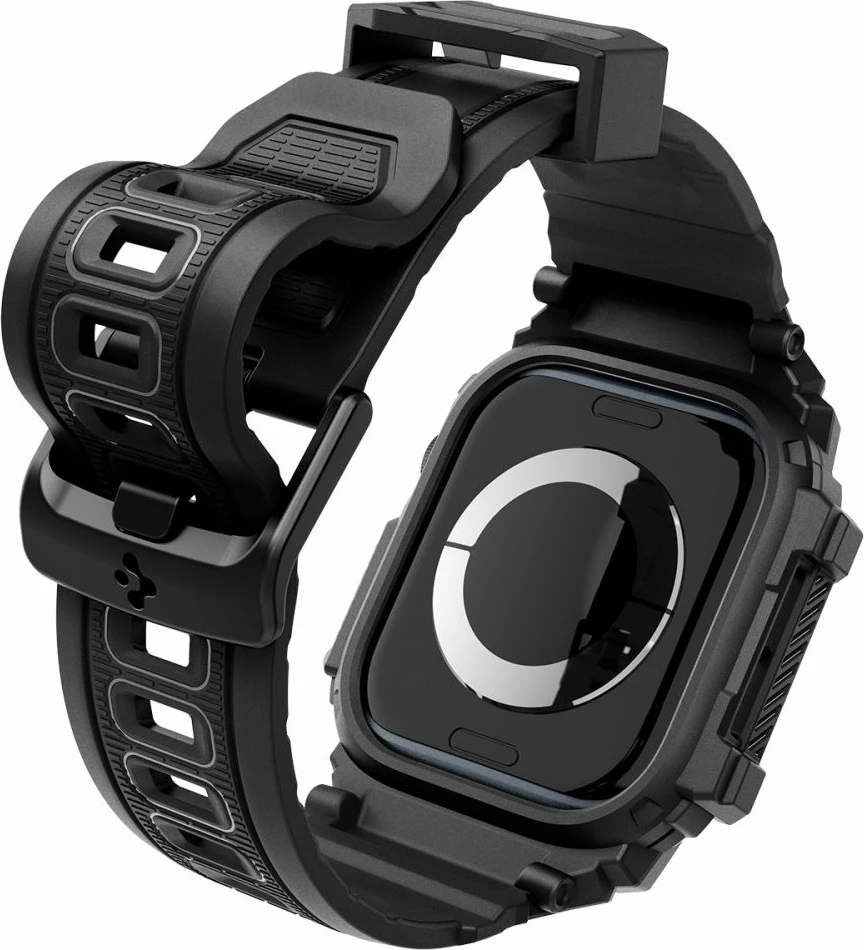Mbështjellës Spigen Rugged Armor Pro për Apple Watch 10, 46mm, i zi