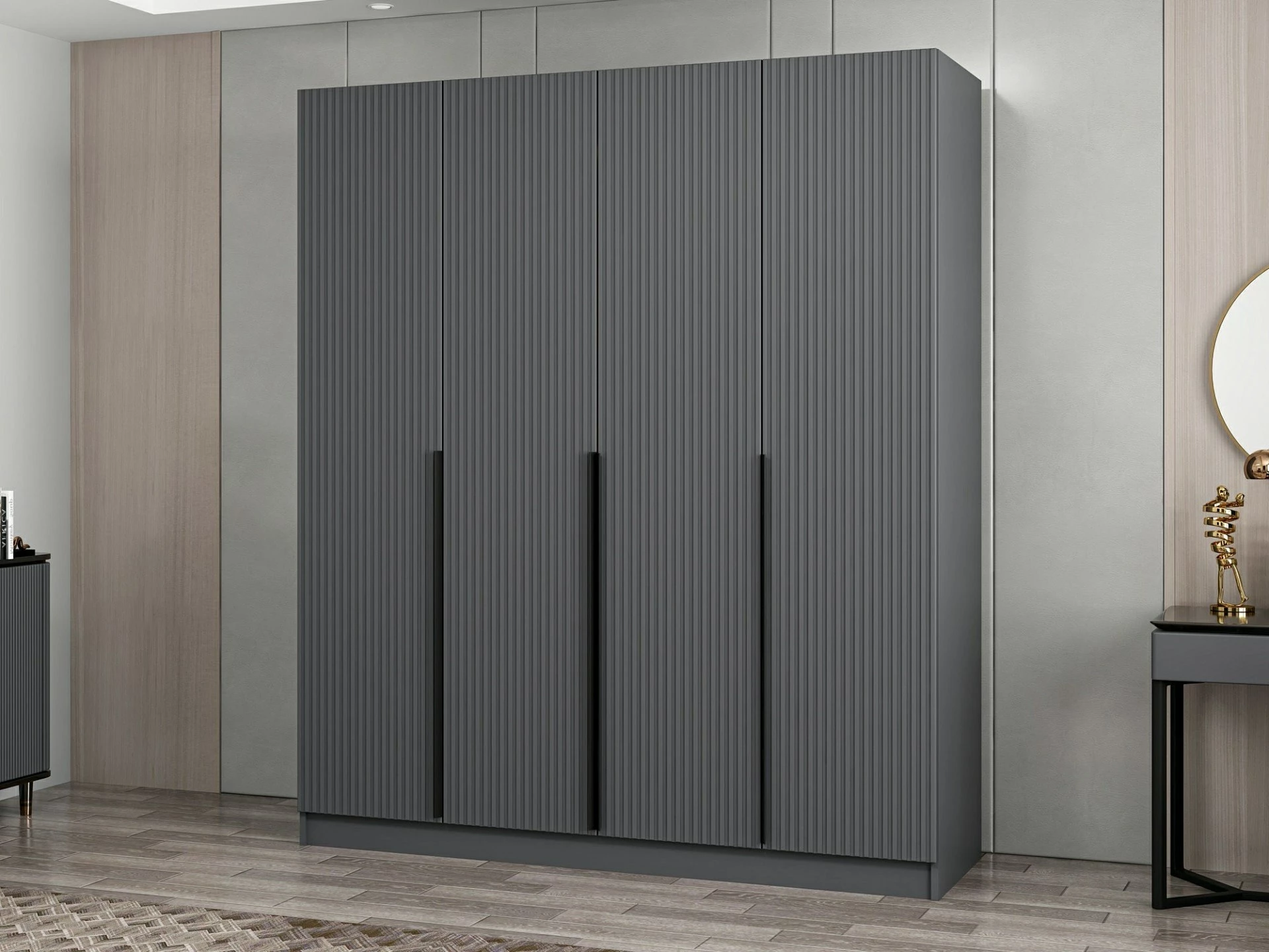 Dollap Hanah Home, Kale Plus, anthracite, 180x210x52cm