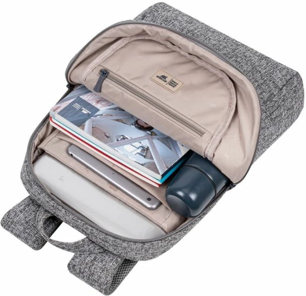 Çantë shpine për laptop RIVACASE Anvik 7923 13.3\", ujërezistente, xhep tablet 10.5\", gri e çelët