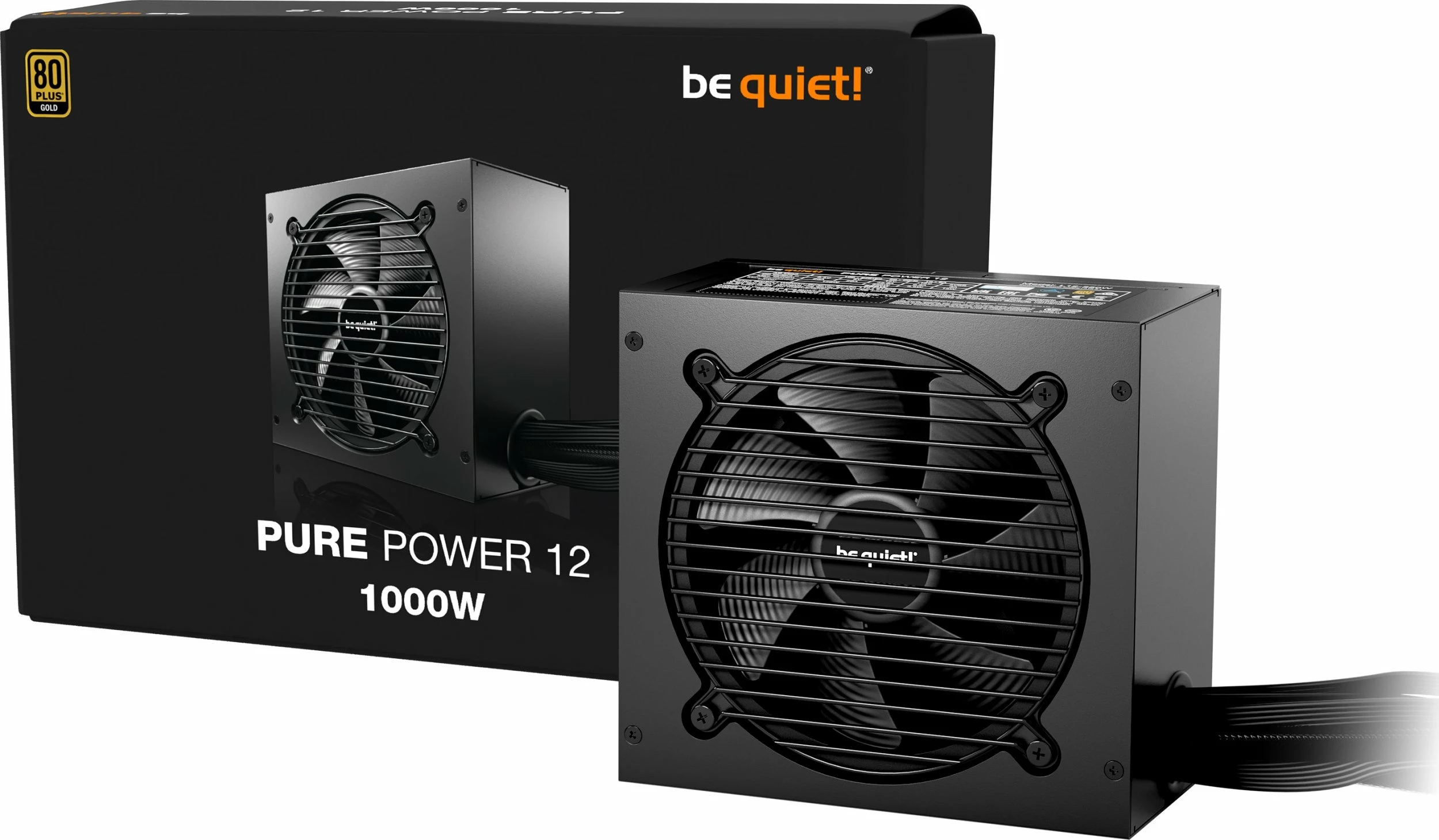 Furnizues rryme be quiet! Pure Power 12 BP005EU 1000W ATX 3.1 80 Plus Gold, e zezë