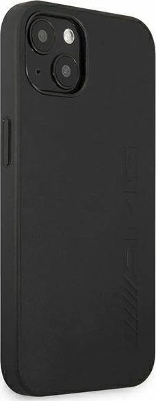 Mbështjellës Mercedes AMG Petronas F1 Team AMG AMHCP13SDOLBK për iPhone 13 mini 5.4", hardcase, lëkurë natyrale Hot Stamped, i zi