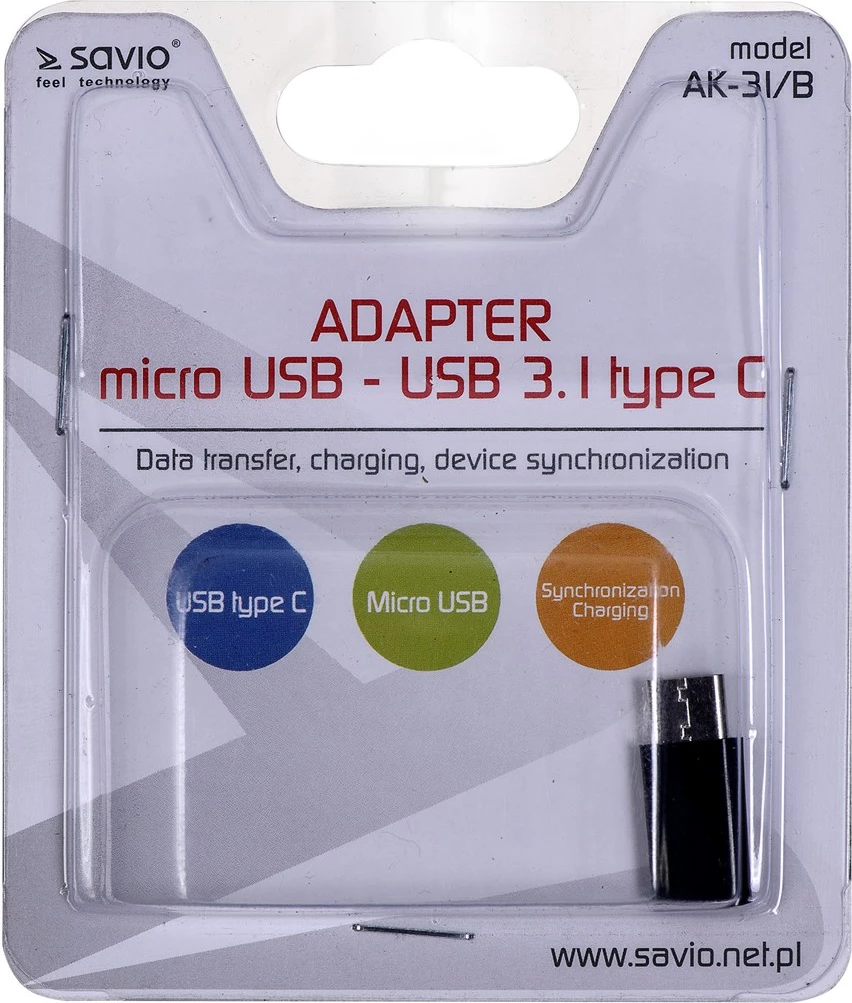 Përshtatës Savio AK-31/ B USB USB 3.1, i zi