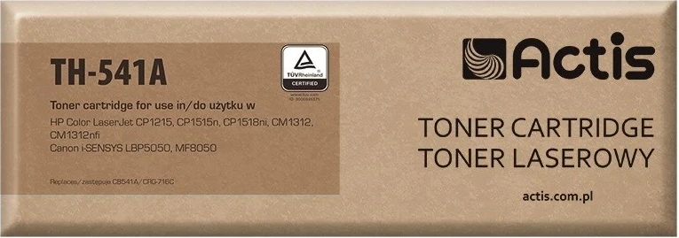Toner Actis TH-541A, për HP 125A CB541A, Canon CRG-716C, Cyan