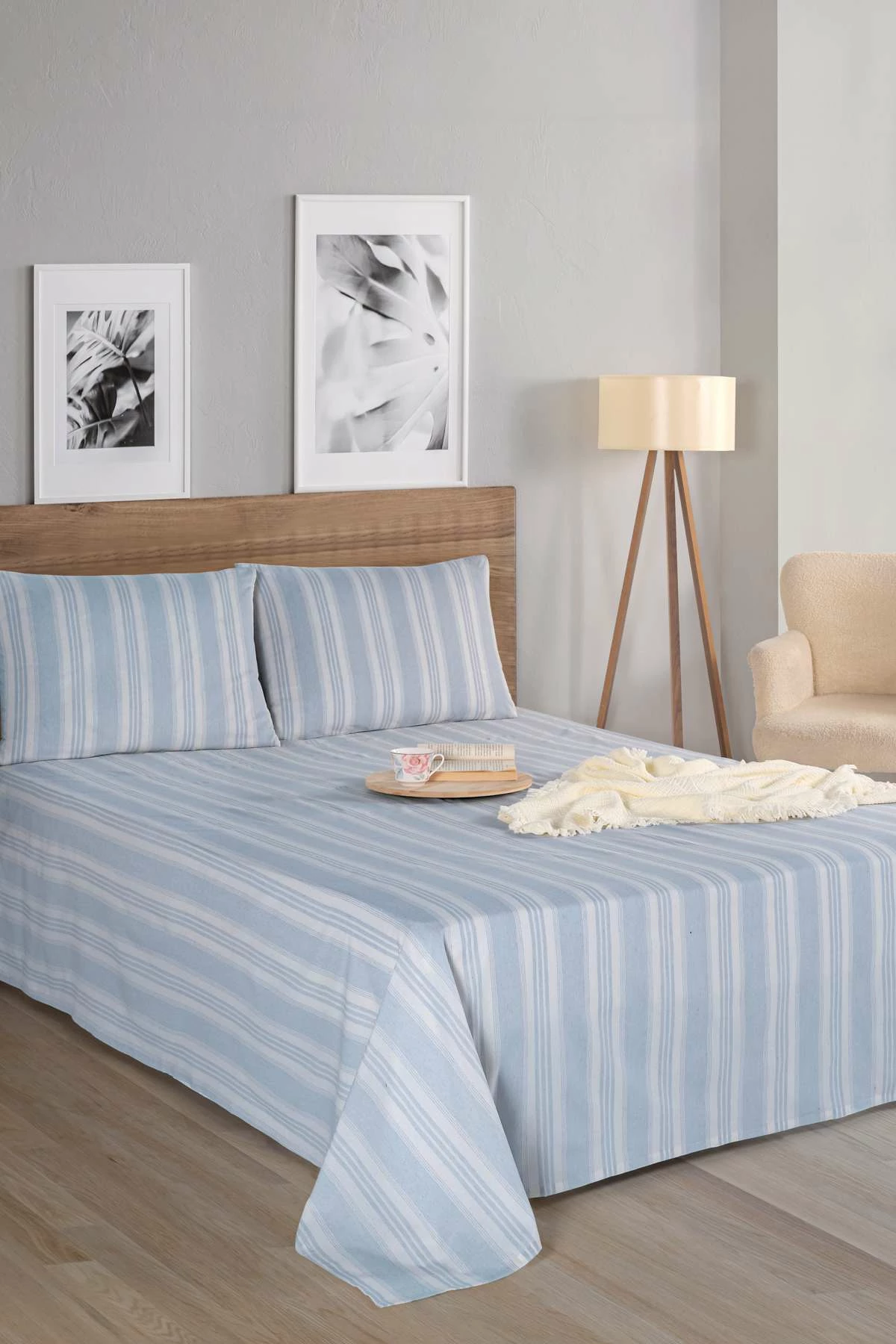 Set çarçafësh dopio, L'essentiel, ngjyrë gri, Soft Line