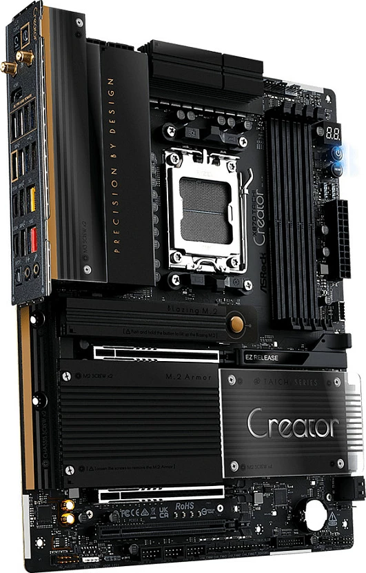 Pllakë amë ASRock X870 Taichi Creator, Socket AM5, ATX, DDR5, 10GbE, Wi‑Fi, e zezë