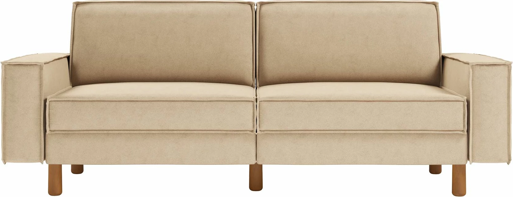 Divan treshe, ngjyrë rëre, këmbë druri arre, Atelier del Sofa, Sparrow 3