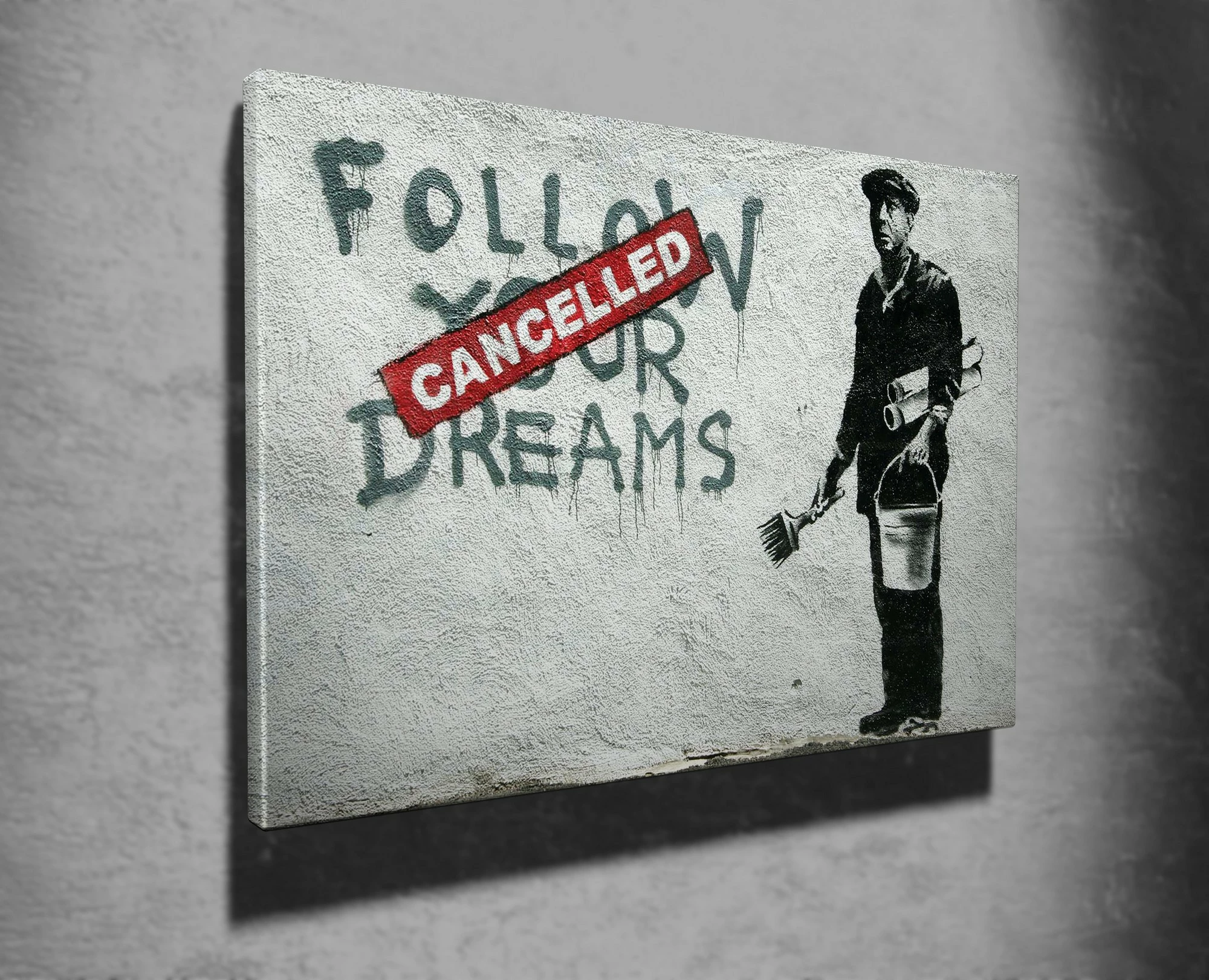 Pikturë dekorative në kanavacë, Banksy, shumëngjyrëshe, WY48, 50x70cm
