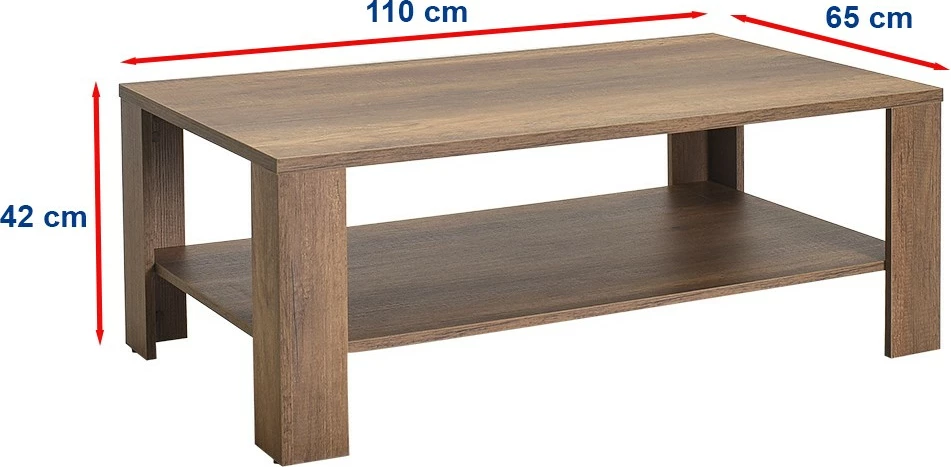 Tavolinë për kafe, ngjyrë arre, Hanah Home, Shp-695-Oo-1