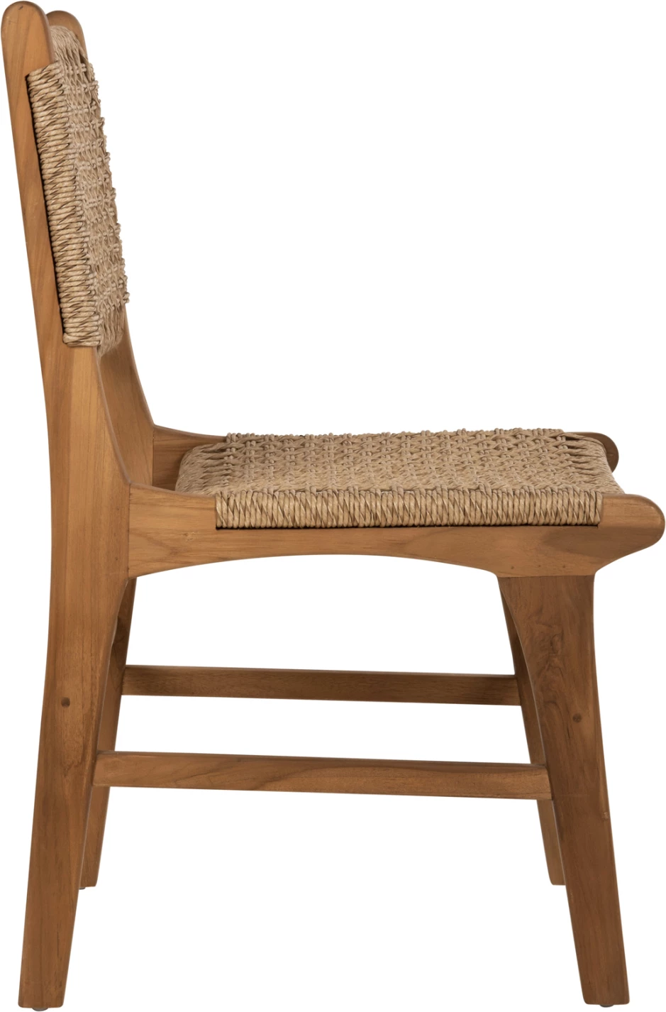 Karrige ngrënieje NESHA, dru TEAK dhe litar VIRO, 46x57x86H cm