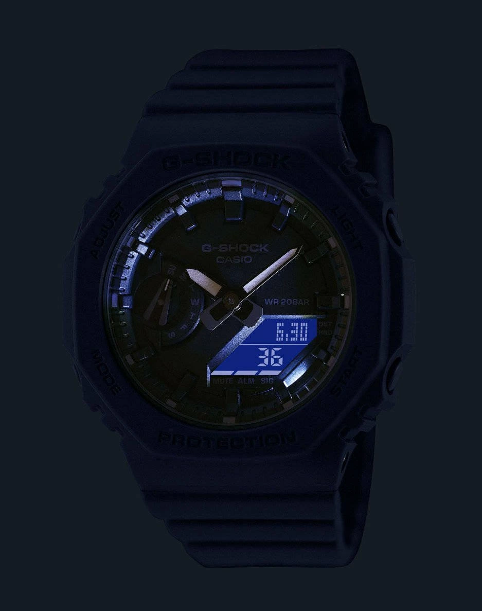 Orë dore Casio G-SHOCK GMA-S2100BA-2A1ER, analog-digital, 200 m rezistencë uji, navy blue