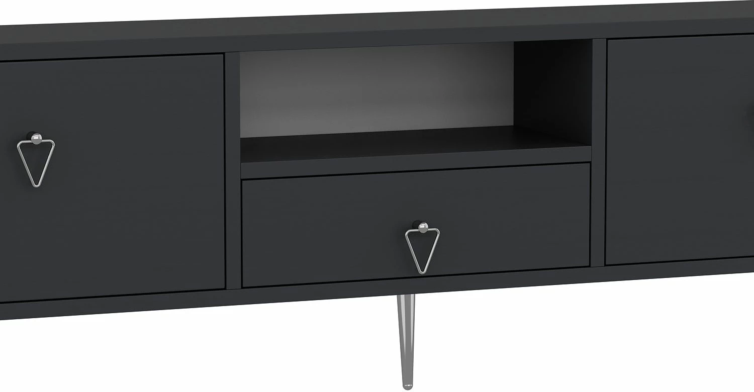 Komodë TV Skye Decor, anthracite, silver, 1306-DROP-1