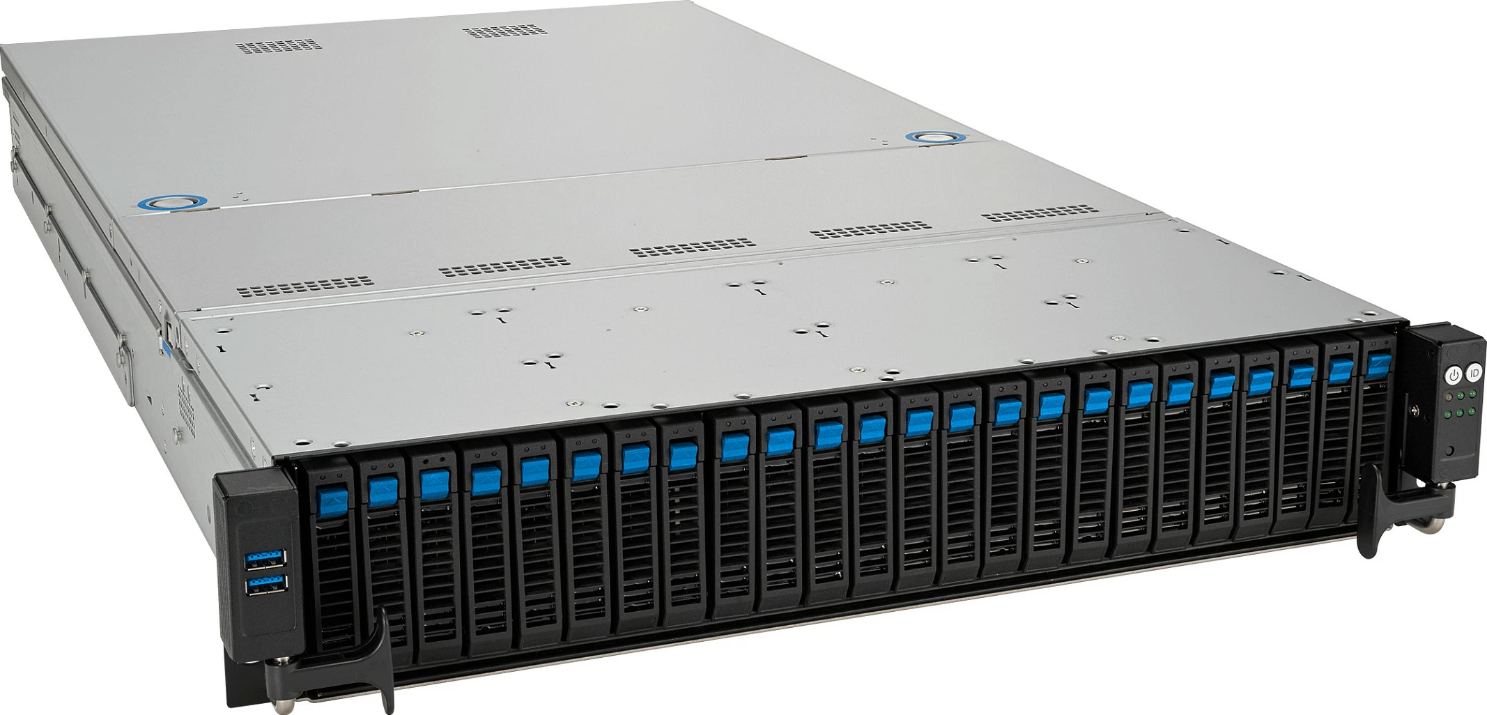 Server barebone ASUS RS521A-E12-RS24U, Socket SP5, 2U Rack, AMD EPYC 9004, DDR5 deri 3TB, 26x 2.5" hot-swap, zi/argjendtë