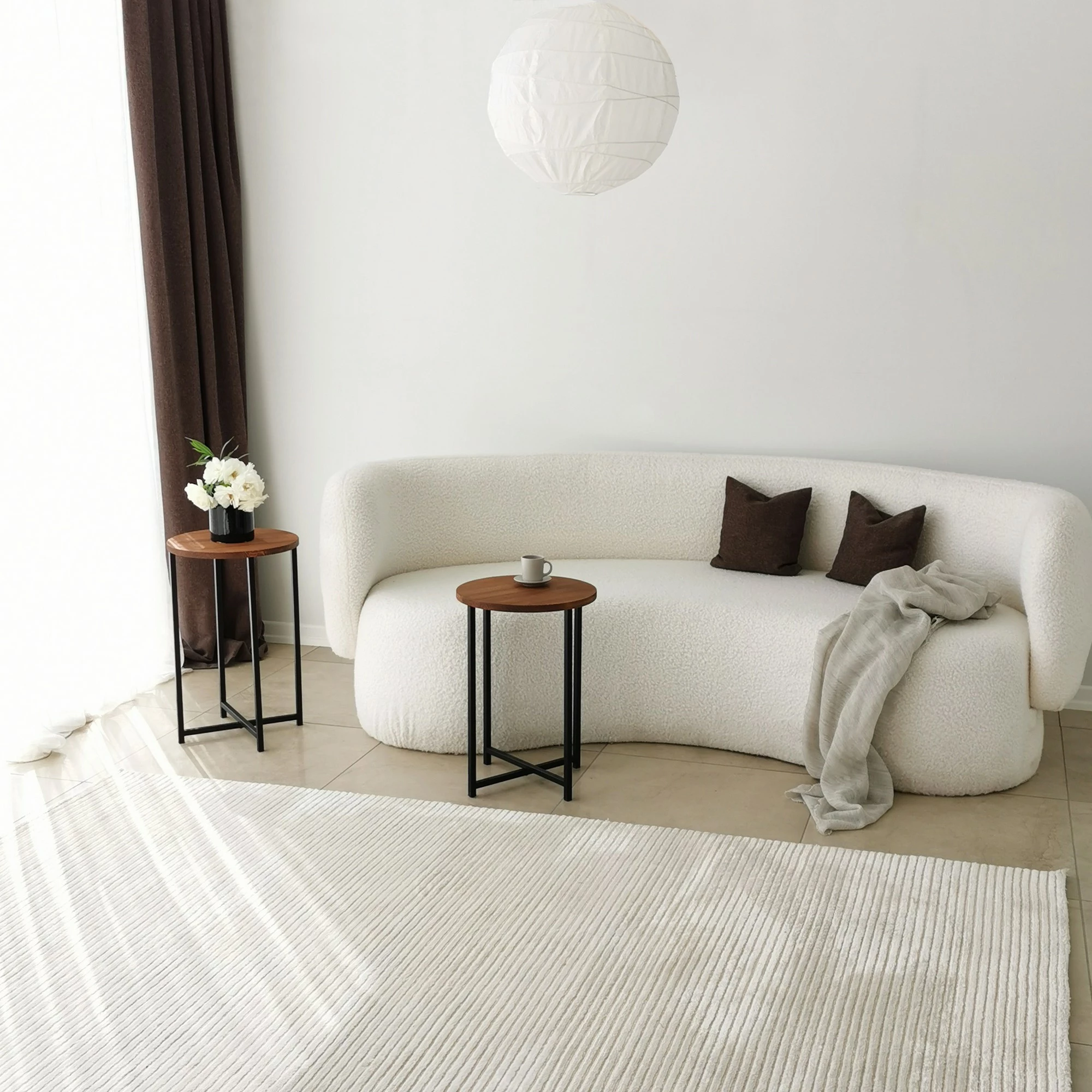 Set tavolinash kafeje Hanah Home, Neta, ngjyrë lisi