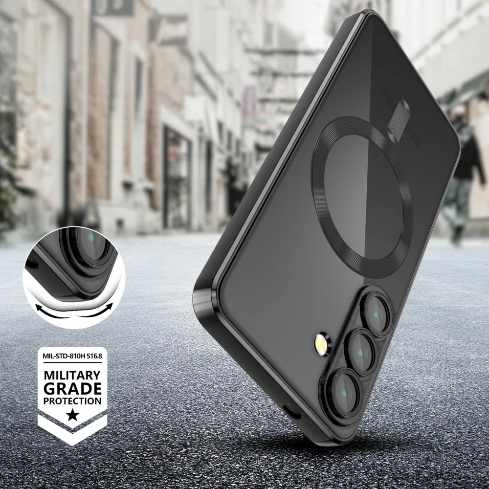 Mbështjellës Tech-Protect MagMat MagSafe për Samsung Galaxy S25, Clear Black