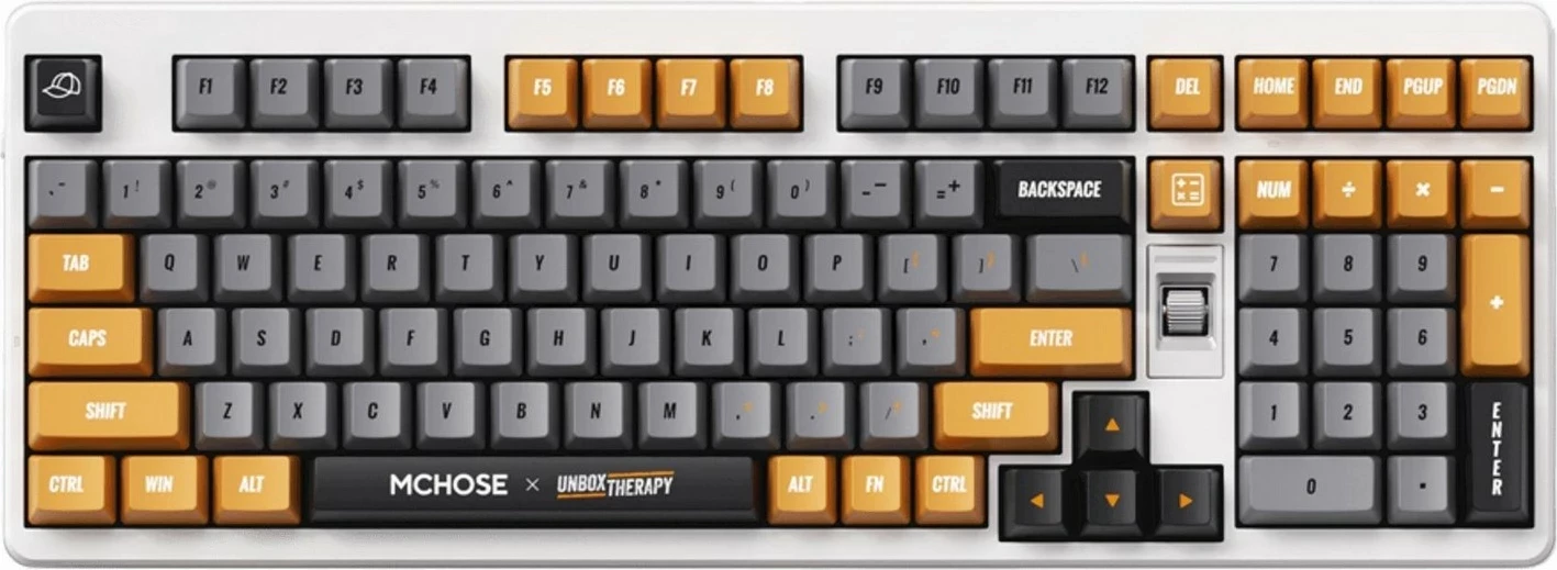 Tastierë mekanike Mchose UT98, 96%, RGB, wireless/wired, Outemu Silent Peach V3, bardhë-gri