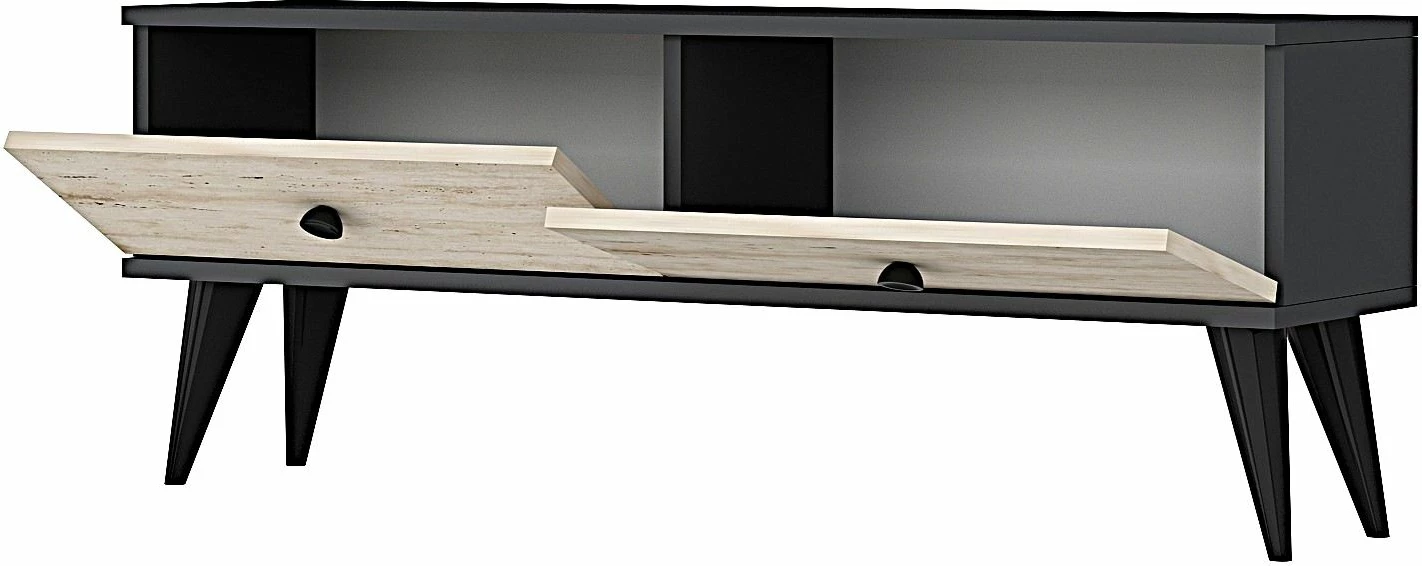 Komodë TV Skye Decor, Mona 120, antracit, travertin